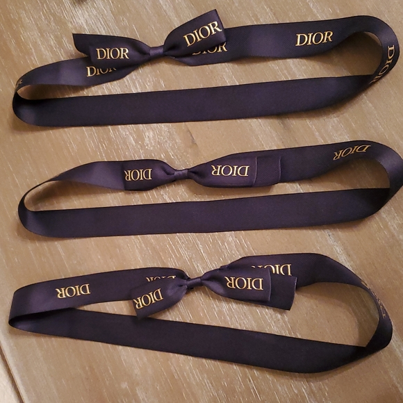 3x New never used DIOR blue & gold ribbons Holiday Dior gifting - Picture 4 of 6